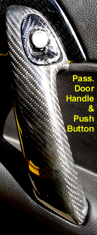 Passenger Door Handle, Real Carbon Fiber, C6 Corvette, 2005 and up